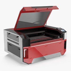 3D CO2 Laser Cutting Machine Metal Sheet Loaded