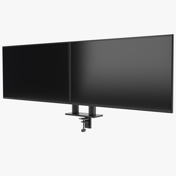 modelo 3d Monitor dual con soporte - TurboSquid 2389139