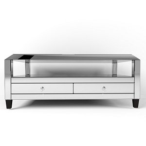 montreal mirrored cocktail table 3d model