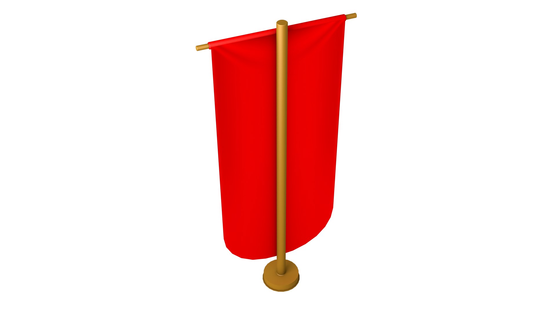 Red Royal Flag 3D Model - TurboSquid 1776944