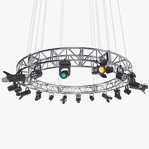 3D model Circular Truss Studio Lighting Collection 1