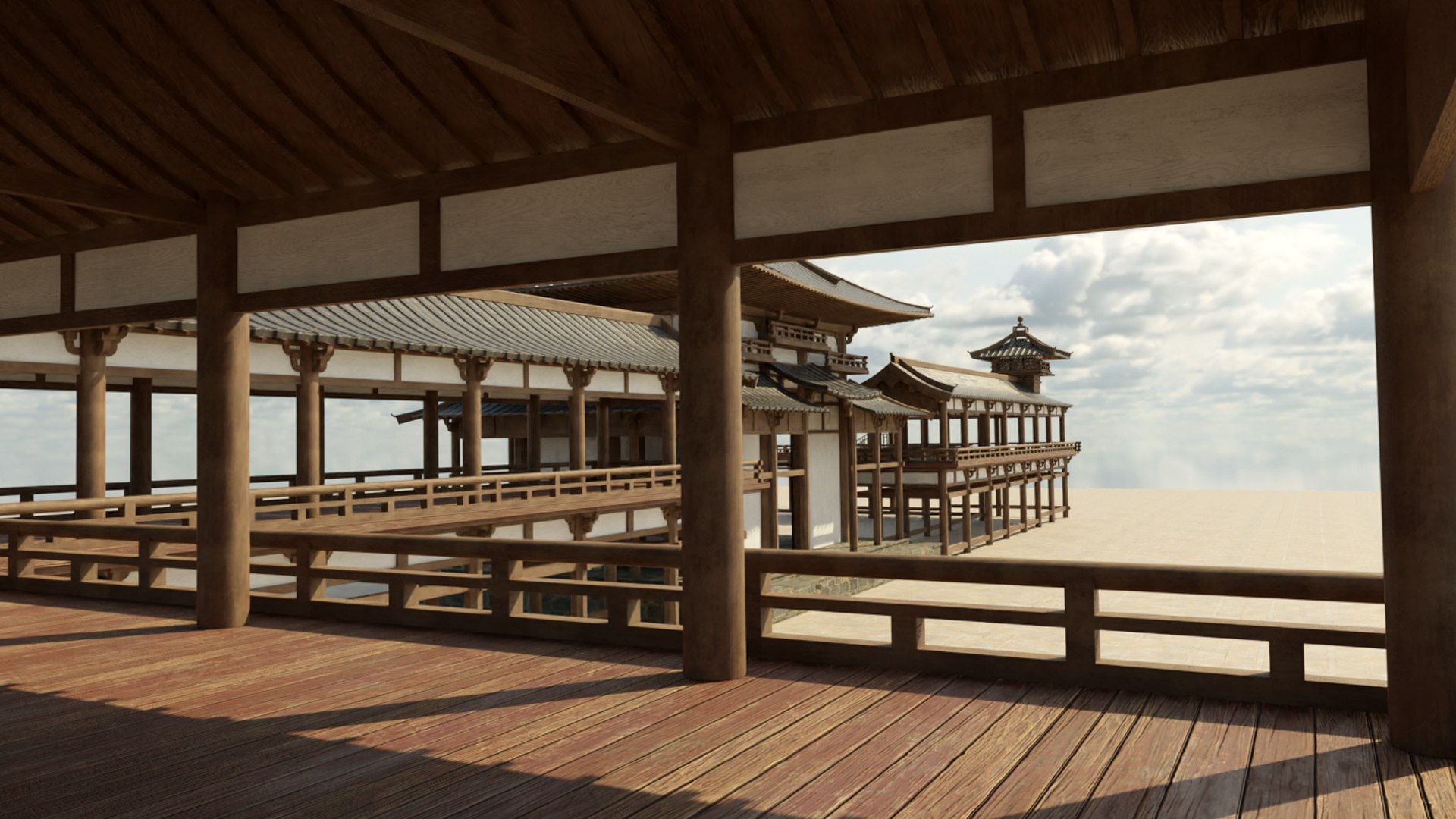 Modular Asian Temple Model - TurboSquid 2204977
