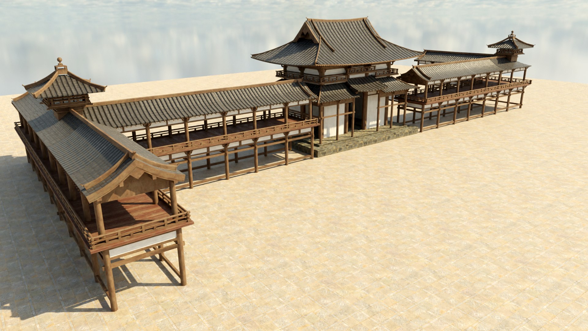 Modular Asian Temple Model - TurboSquid 2204977