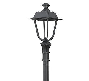 3D Decorative Street Lighting Pole 02