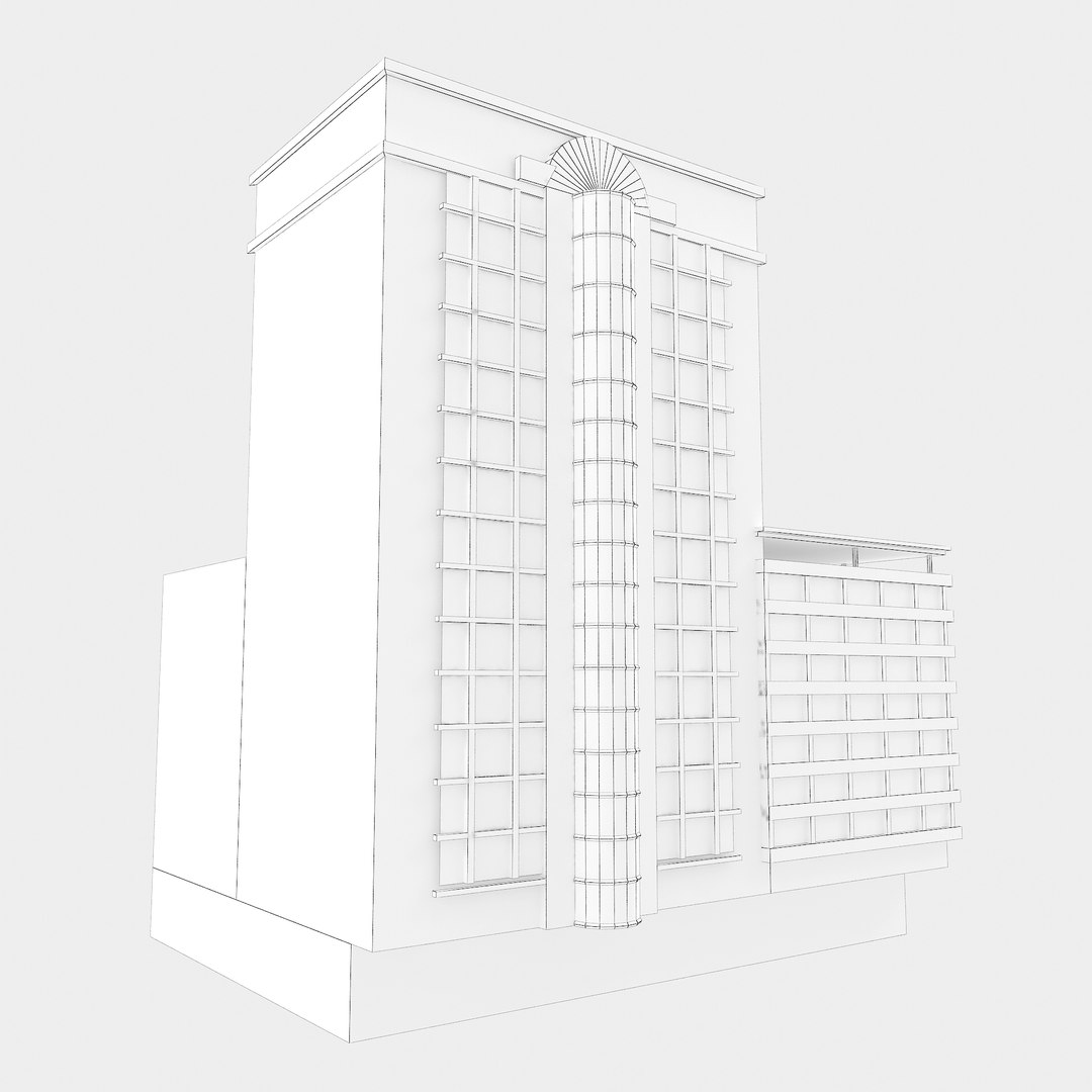 Building Architecture Hotel Model - TurboSquid 1690613