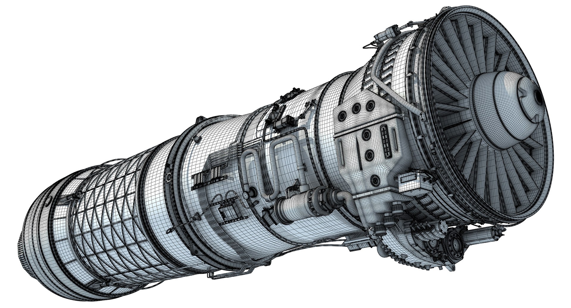 3d Afterburning Turbofan Engine