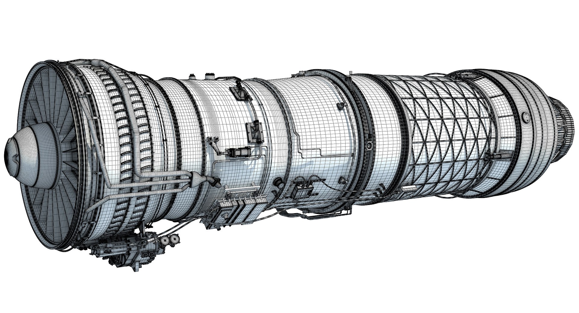 3d Afterburning Turbofan Engine