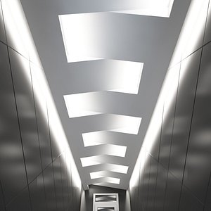 3D suspended ceiling light model