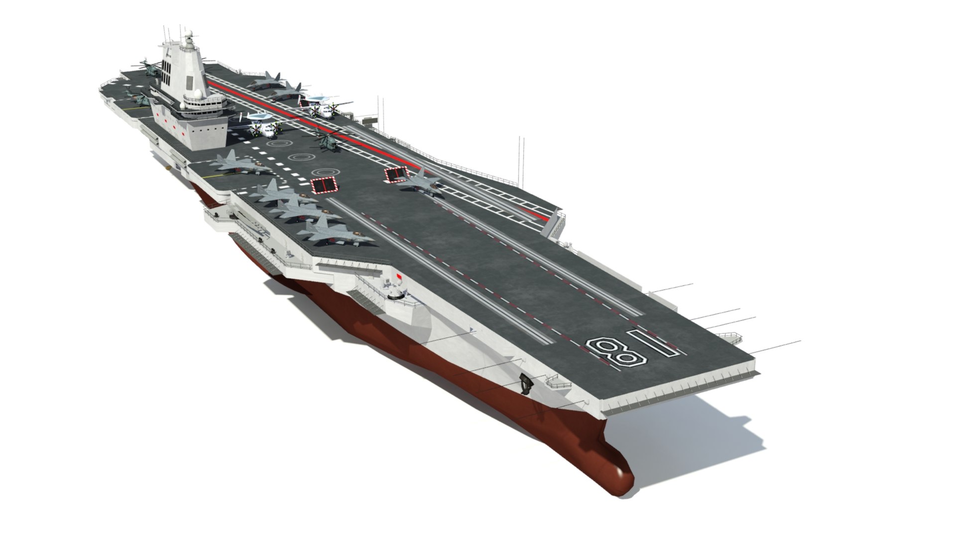 3D Chinese 003 Aircraft Carrier Model - TurboSquid 1897424