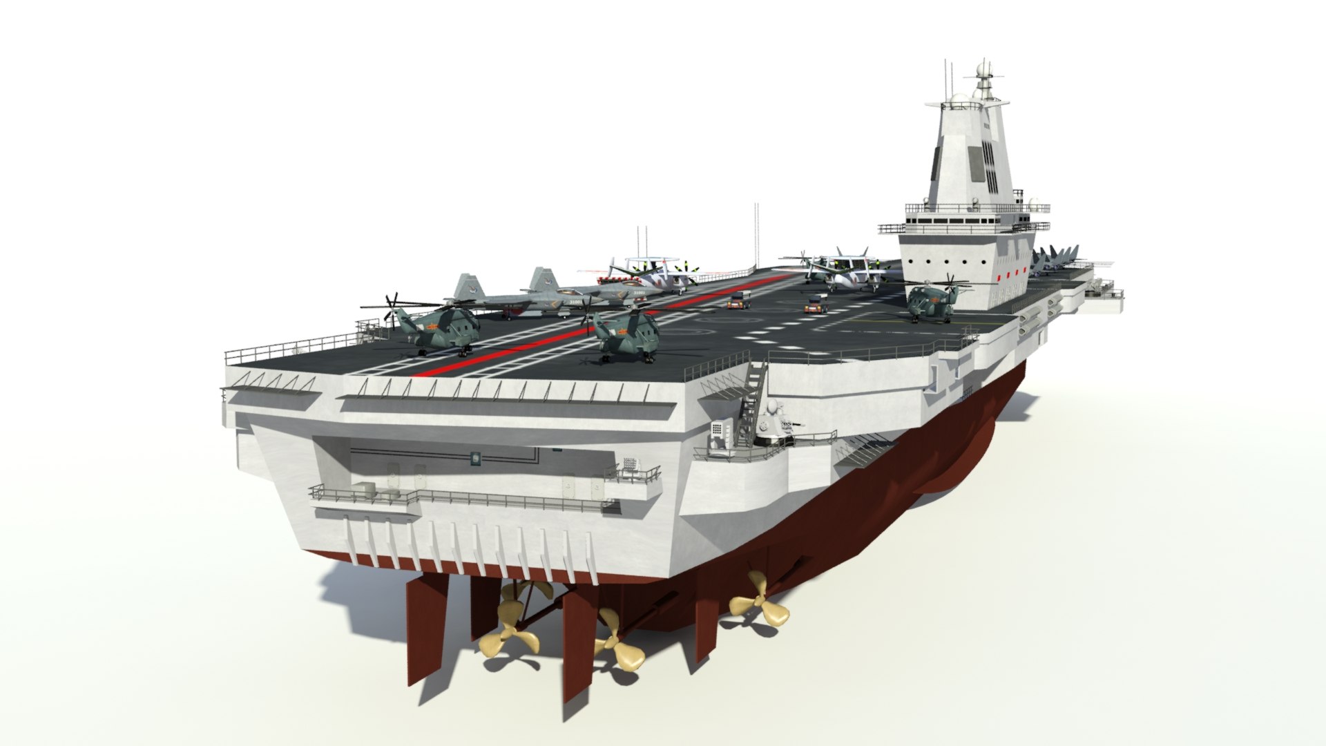 3D chinese 003 aircraft carrier model - TurboSquid 1897424