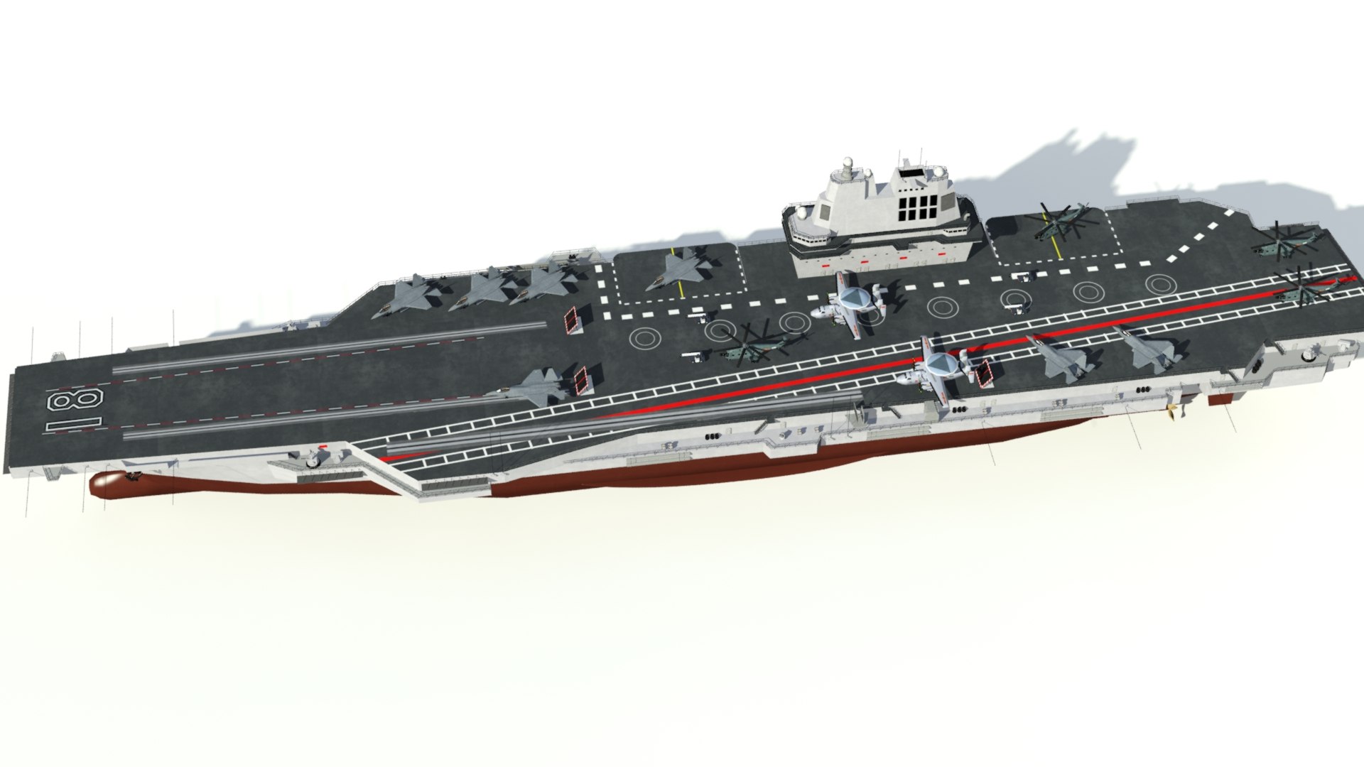 3D Chinese 003 Aircraft Carrier Model - TurboSquid 1897424