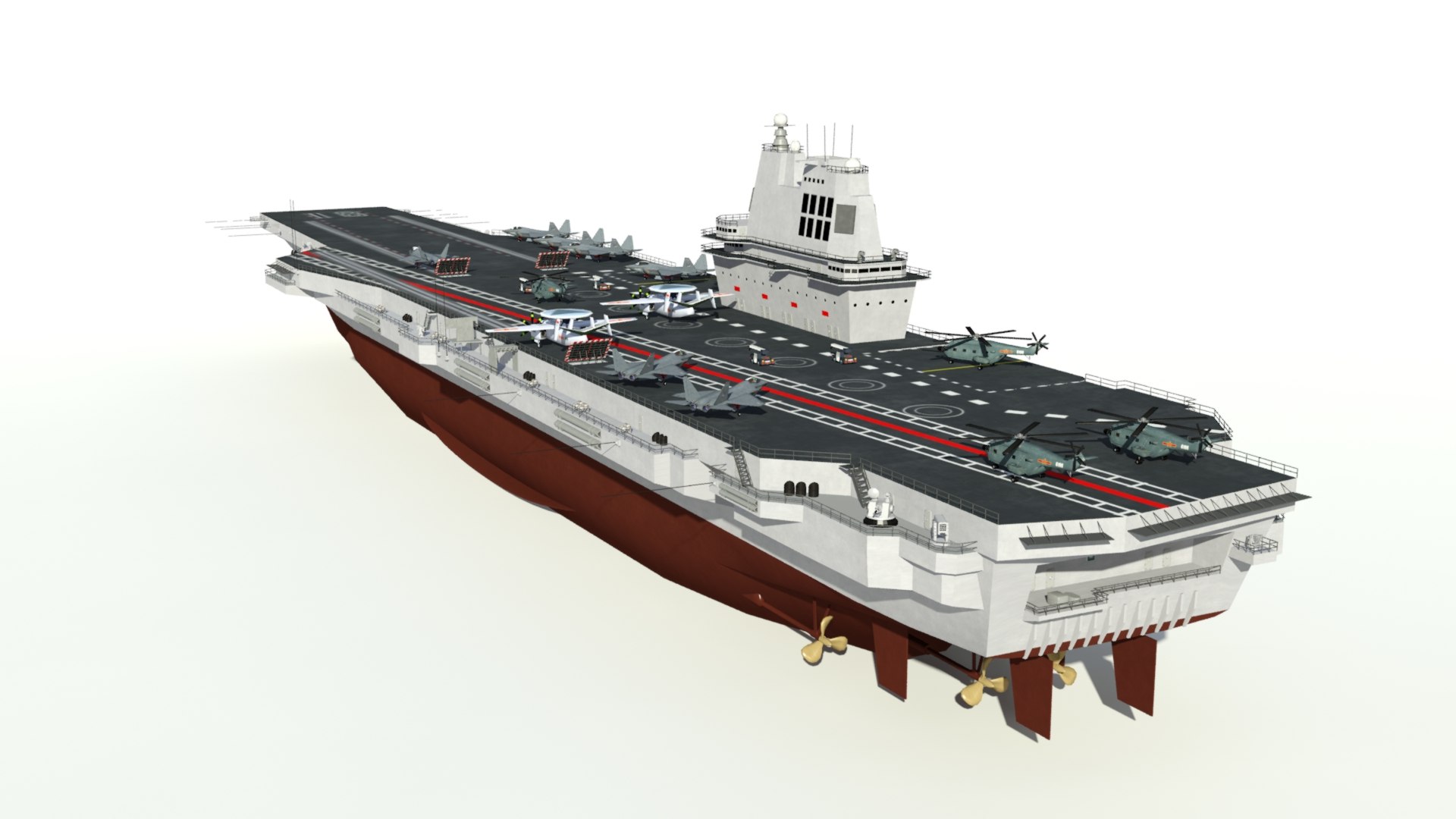 3D chinese 003 aircraft carrier model - TurboSquid 1897424