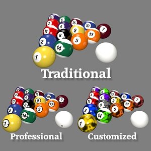 billiard balls pool 3d model