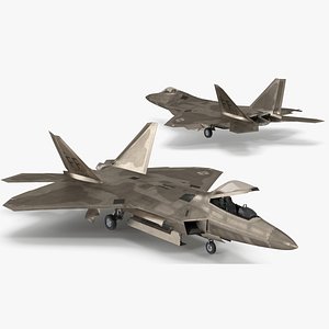 Lockheed Martin F 22 Raptor Rigged for Cinema 4D
