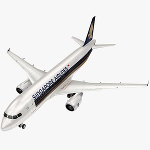 Singapore Airlines Airbus A320 3D model