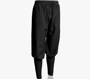 Black Medieval Pants 3D
