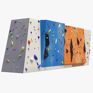 3D small bouldering climbing wall