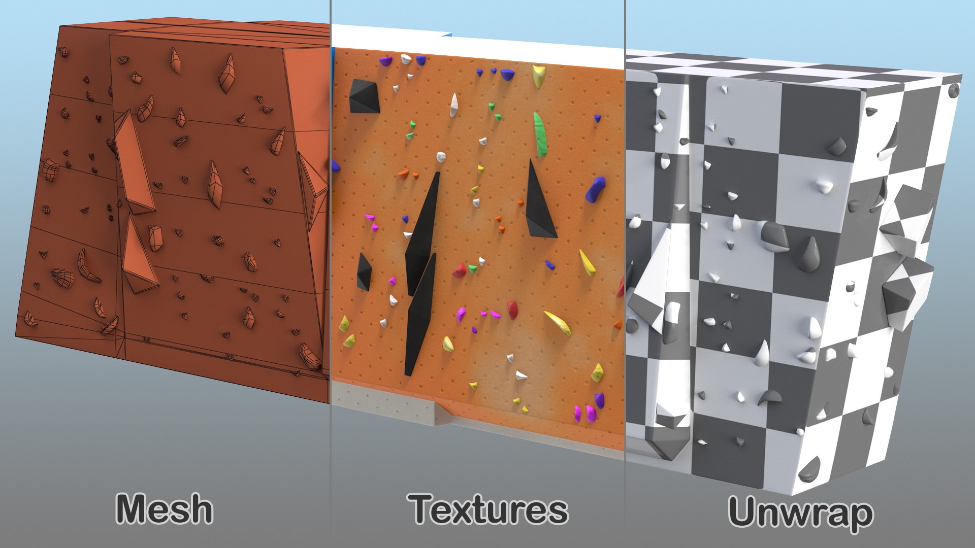 3D small bouldering climbing wall https://p.turbosquid.com/ts-thumb/Jz/SJ9NLa/bAtW2mz4/smallboulderingclimbingwallvray3dmodel013/jpg/1590810397/1920x1080/fit_q87/9772673fbc251f7d6d2856b30bcdb645433213fe/smallboulderingclimbingwallvray3dmodel013.jpg