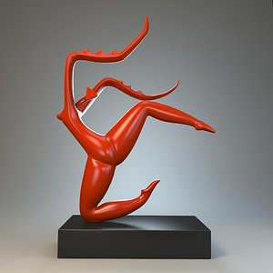 3d sculpture dance mantis model