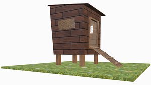 3D chicken coop model