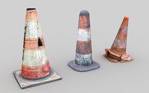 street bollard pack 3 3D model