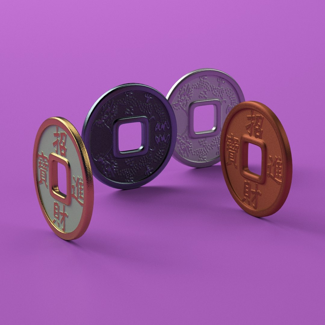 3d Model Of Chinese Coins