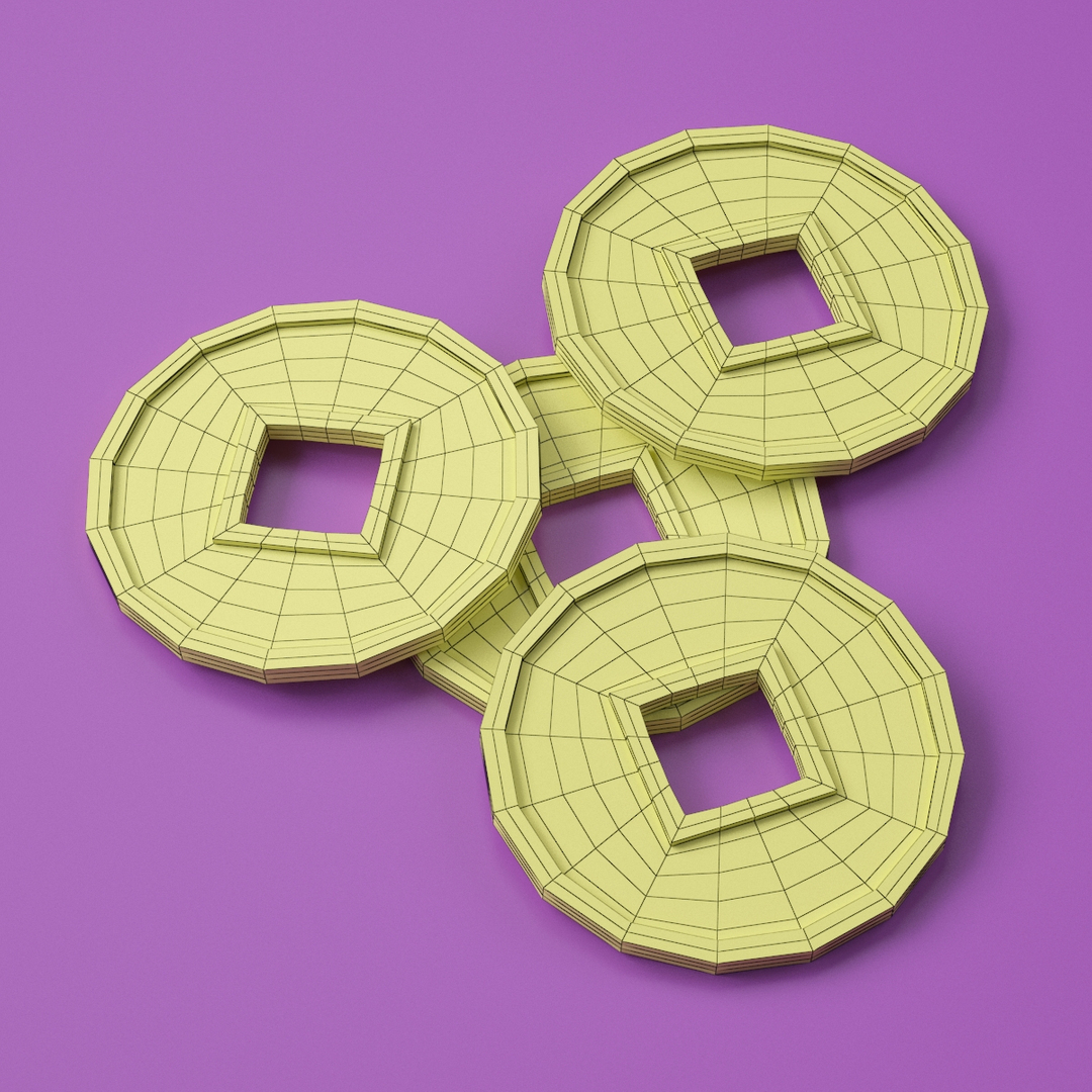 3d Model Of Chinese Coins