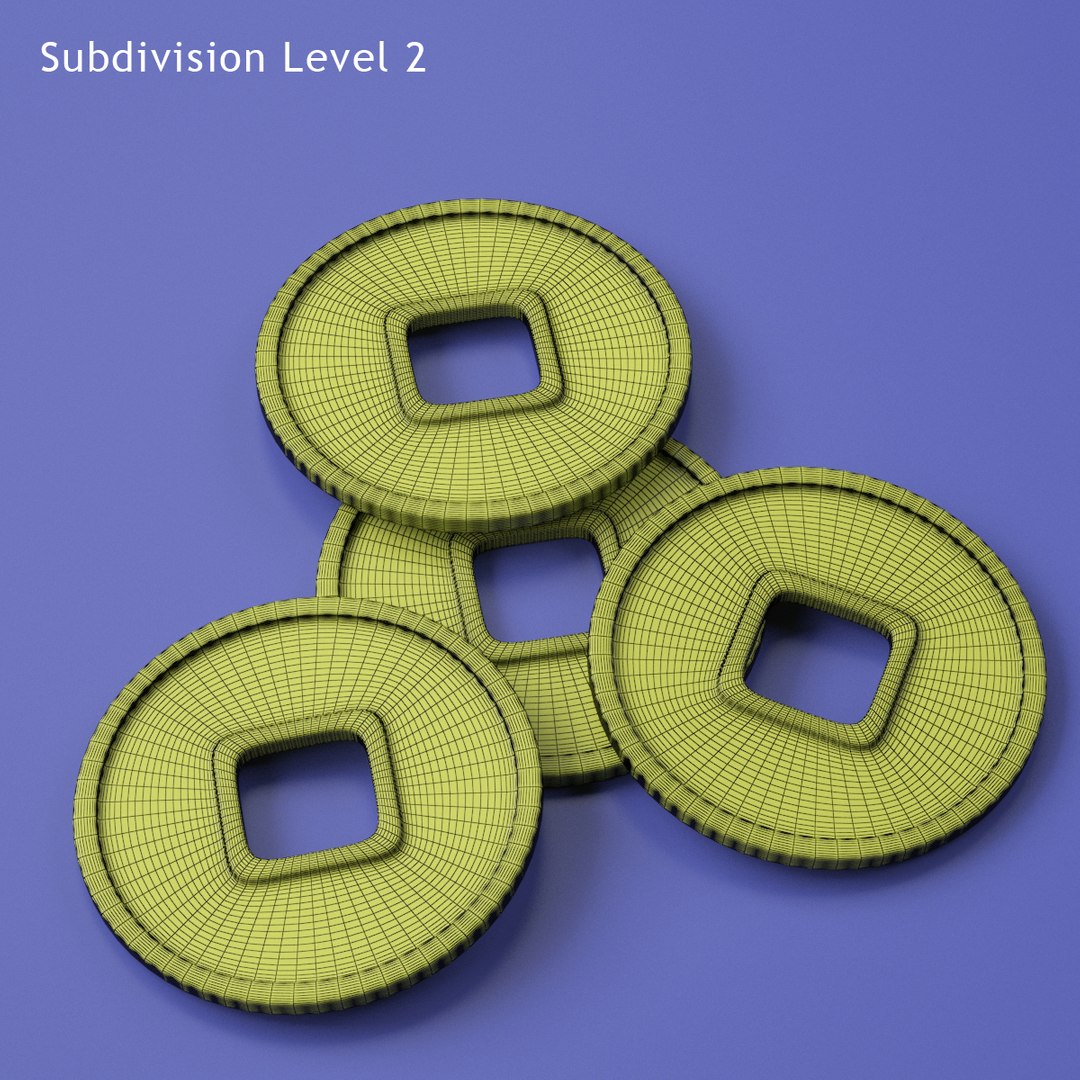 3d Model Of Chinese Coins