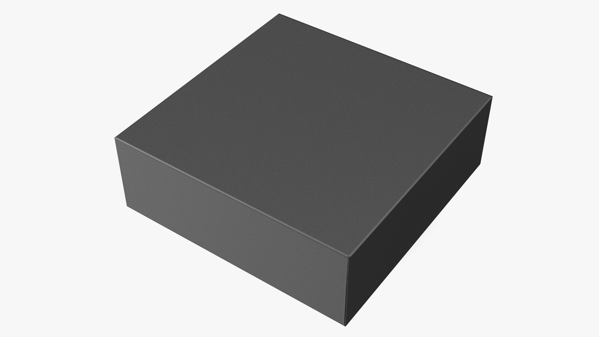 Square Box Black 3D model preview