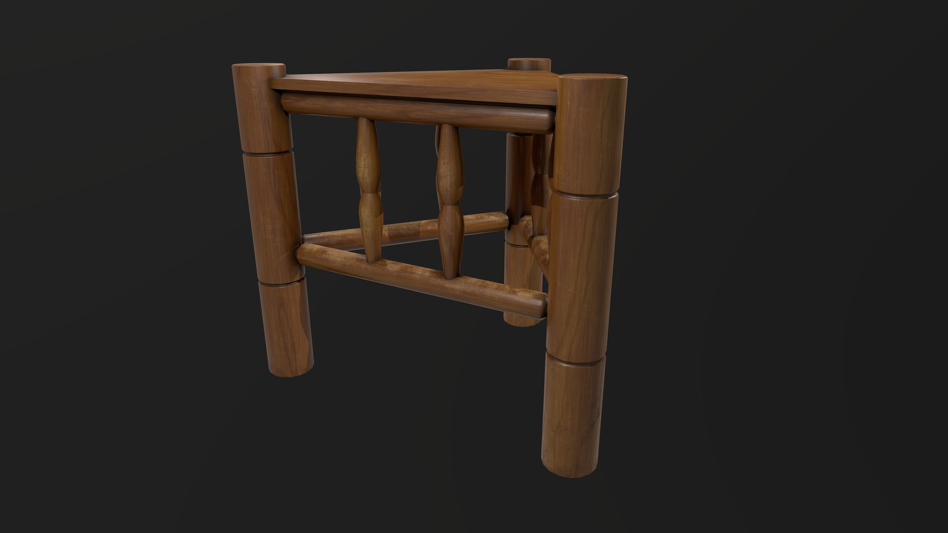 Wooden Stool 3D Model - TurboSquid 1447008