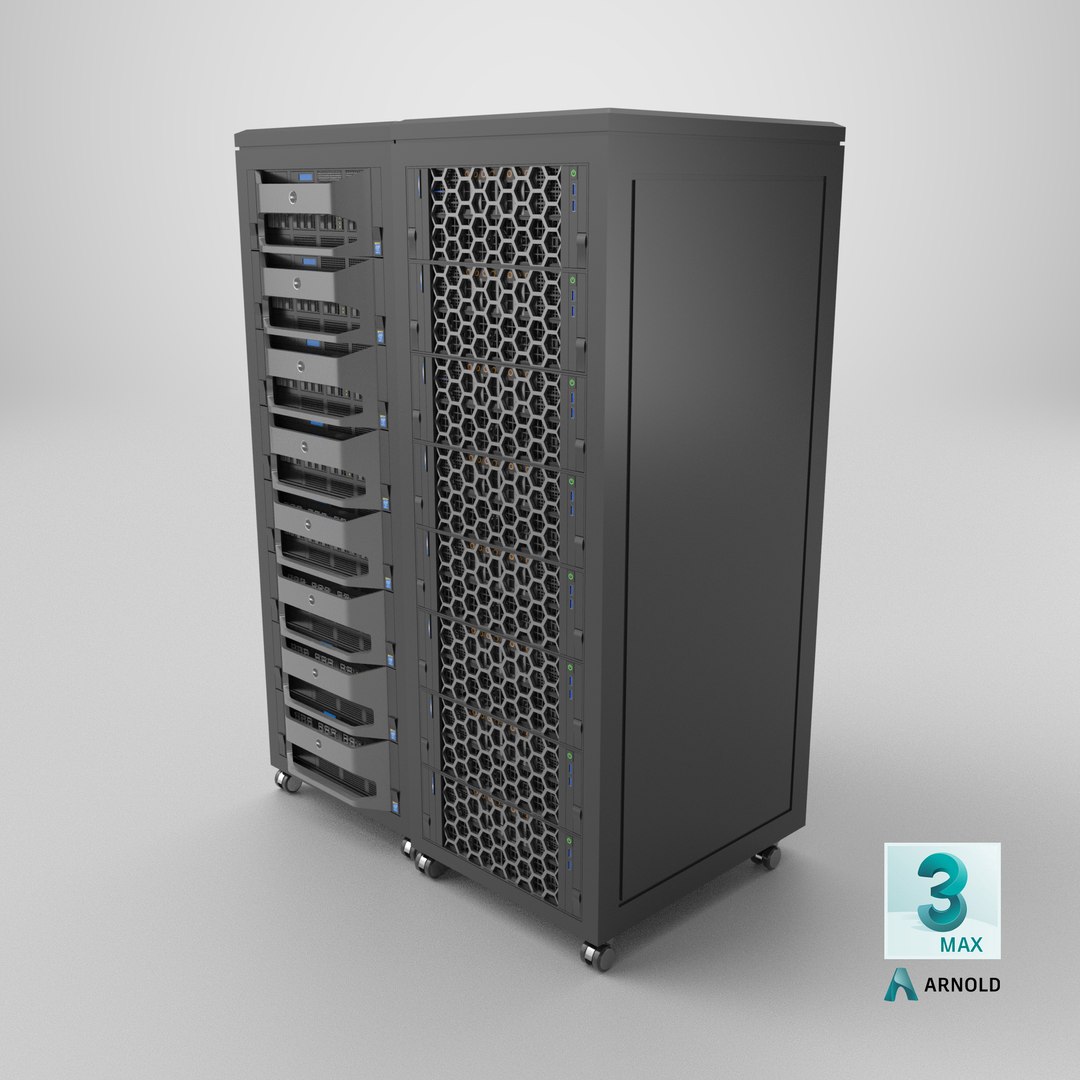 3D Two Detailed Server Racks model https://p.turbosquid.com/ts-thumb/Jz/pM2Ts6/US/stemcell_max_arnold_render/png/1726071164/1920x1080/fit_q87/14d72d80e1f607734d1a398f9f2cbd9086f16560/stemcell_max_arnold_render.jpg