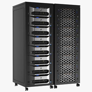 Two Detailed Server Racks