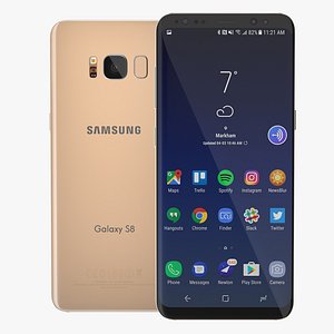 3D samsung galaxy s8 maple