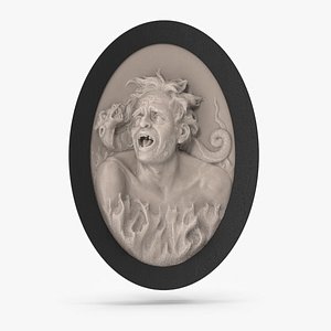 3D Allegory in Hell Ivory Sculpture model
