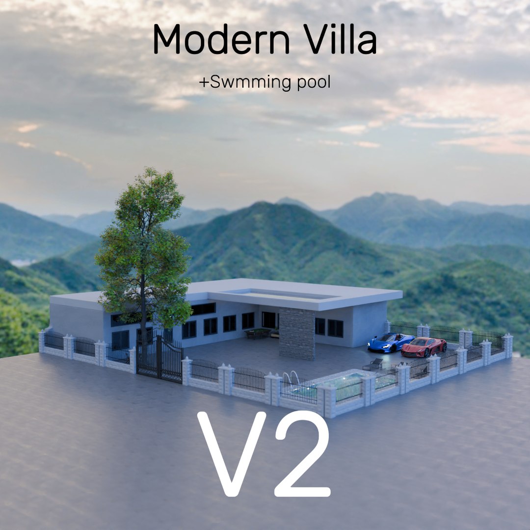 Modern villa with swimmimg pool 3D model https://p.turbosquid.com/ts-thumb/Jz/tAcvpV/3X/untitledimage3/png/1715367909/1920x1080/fit_q87/66fce7b75ac761bcde22c9b0862d64155e7df1e7/untitledimage3.jpg