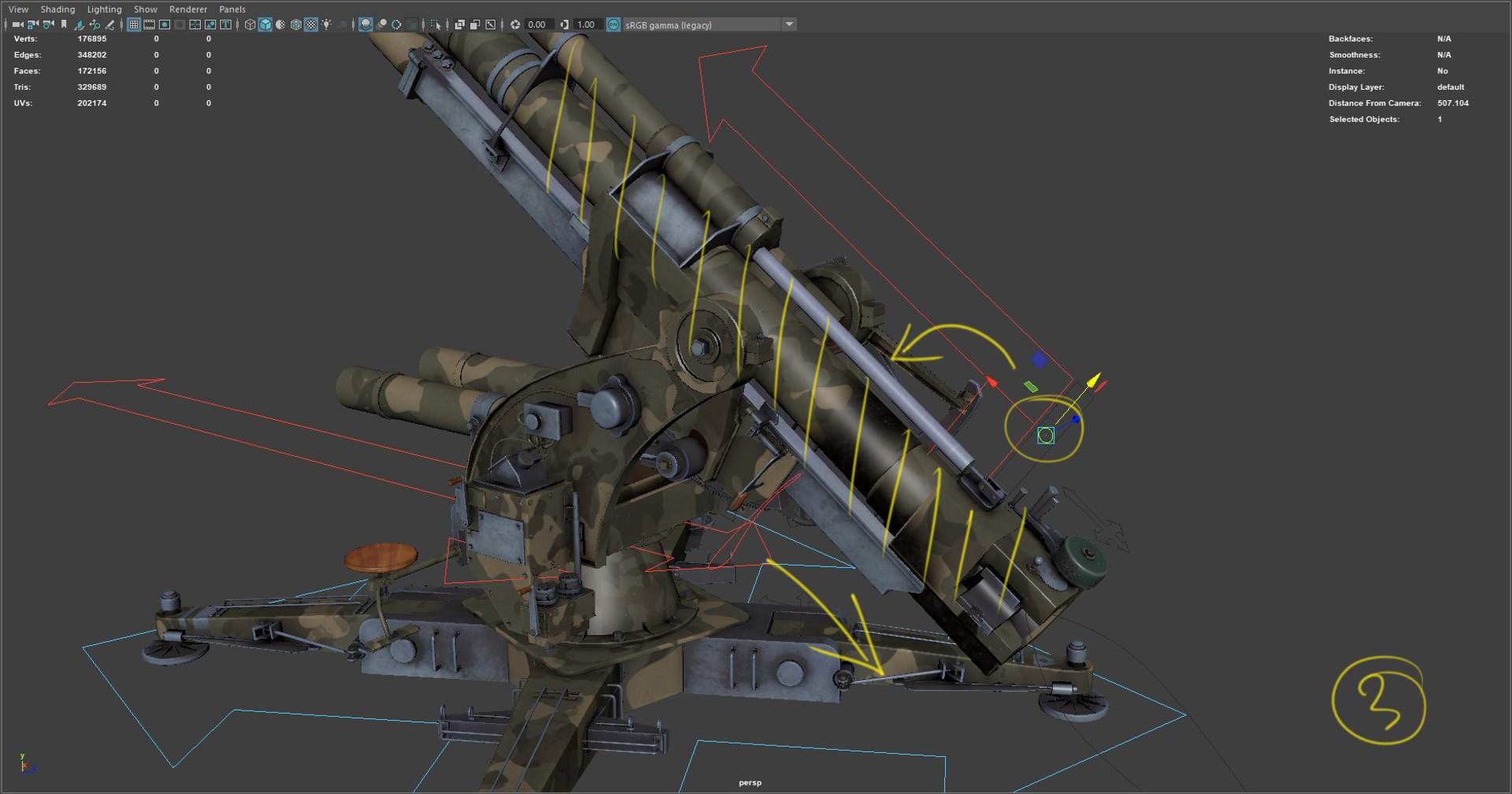 Flak 88 mm anti air craft and anti Tank with ammo 3D model - TurboSquid ...