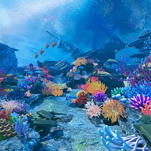 Cartoon Underwater Scene