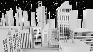 3d industrial city blender