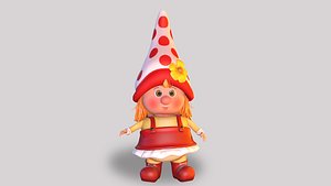 3D Gnome girl model