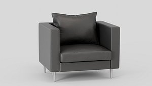 3D Modern Leather Armchair