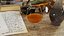 Cognac Tasting Glass with Amber Liquor