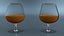 Cognac Tasting Glass with Amber Liquor