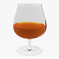 Cognac Tasting Glass with Amber Liquor