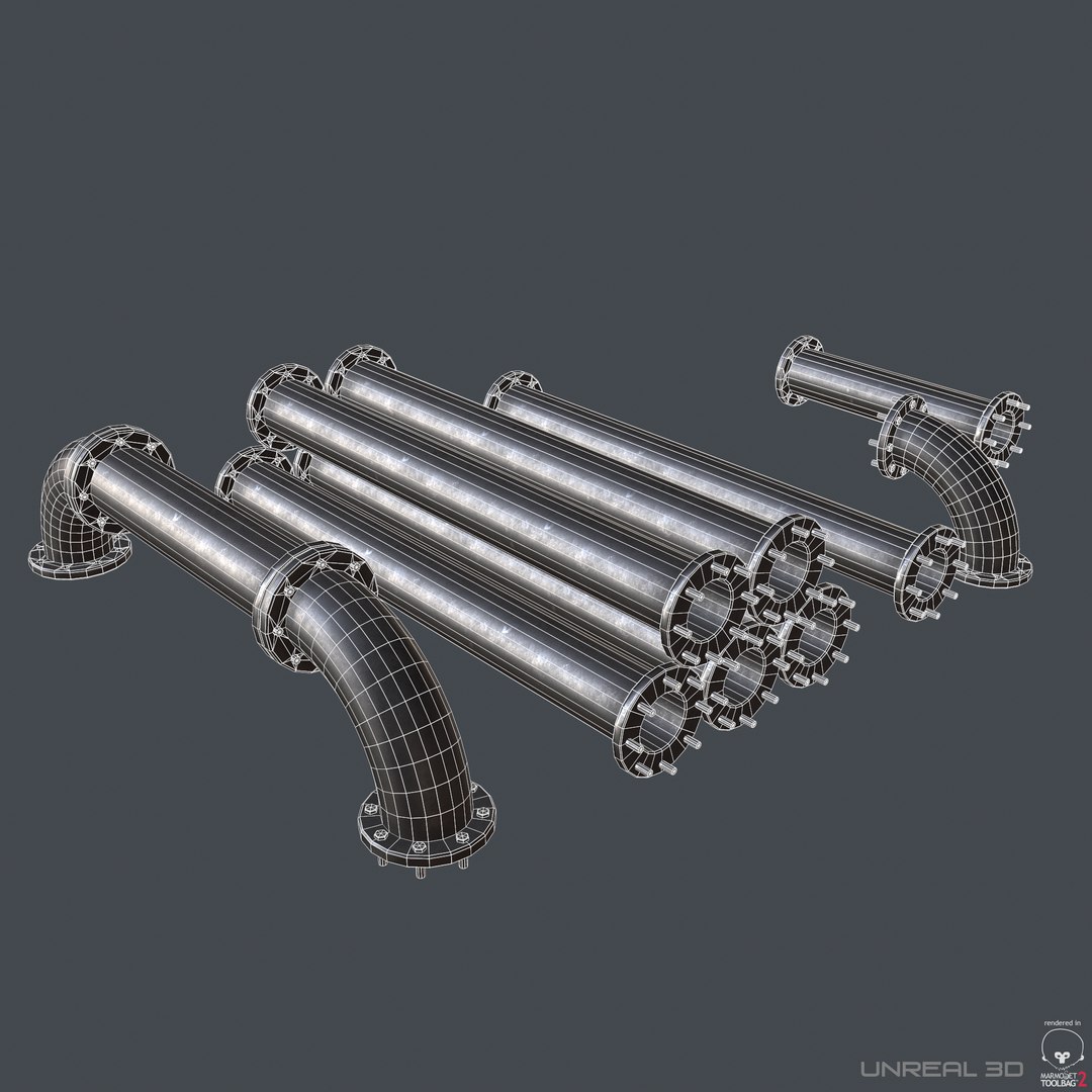 Fbx Ready Modular Pipe Set