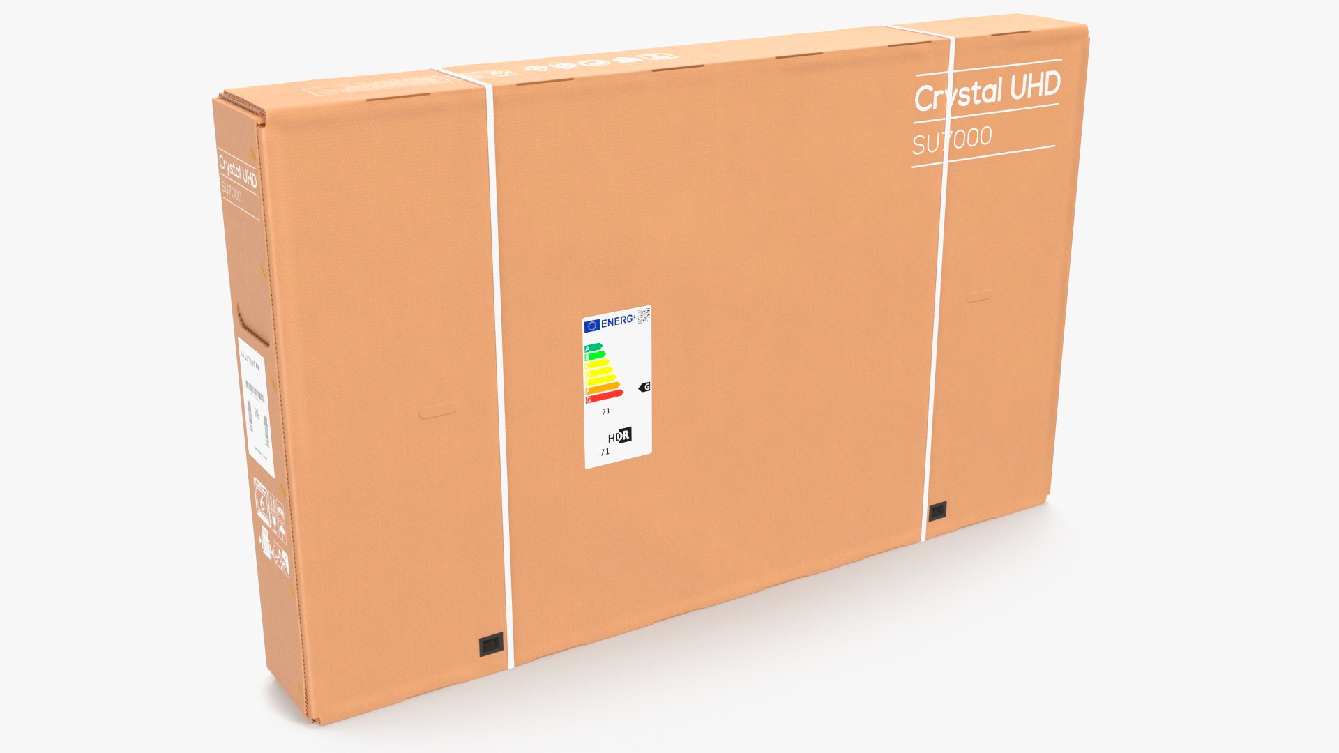 43 Inch TV Removal Cardboard Moving Box 3D model preview