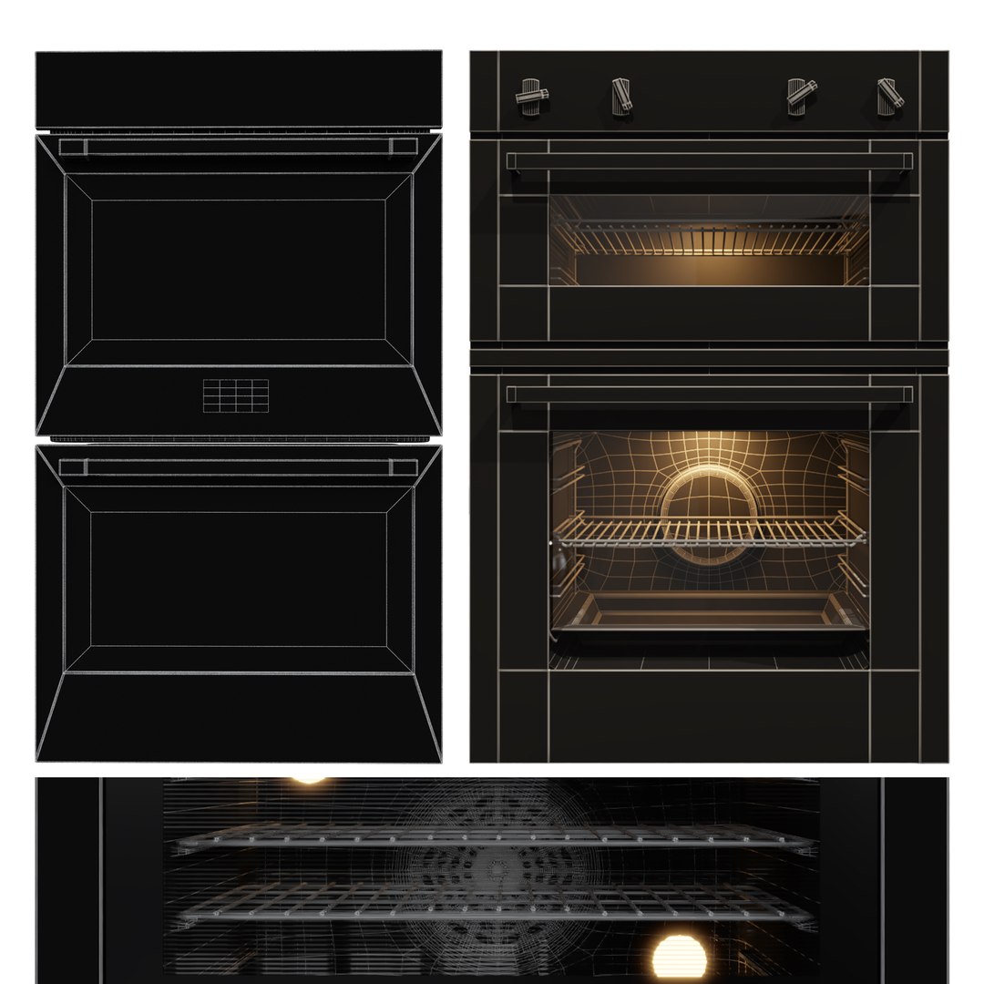 Bosch Neff Kitchenaid Oven 3D Model - TurboSquid 1824976