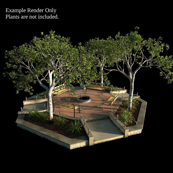 3d model small octagonal garden bed