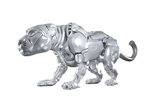 robot panther sci fi 3D model