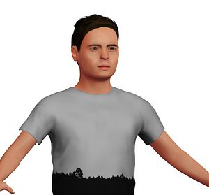 teen boy character 3D