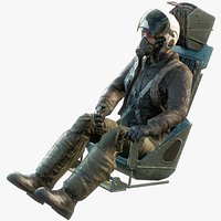 MiG Pilot (Low Poly)